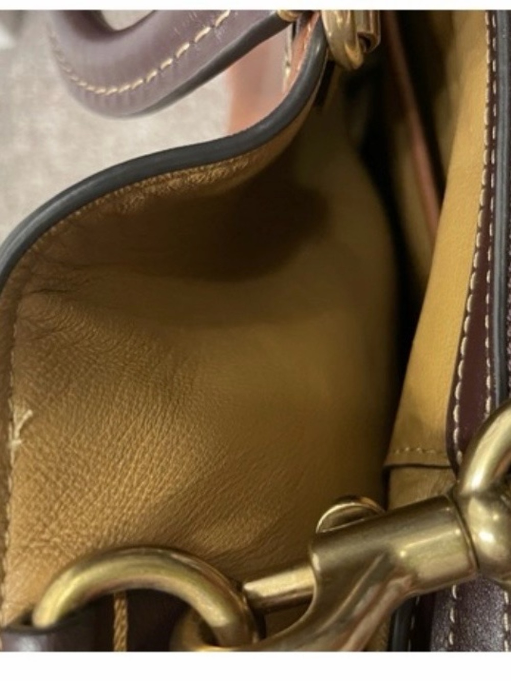 Coach Leather Tote Bag Brown with Gold Hardware - Picture 16 of 16